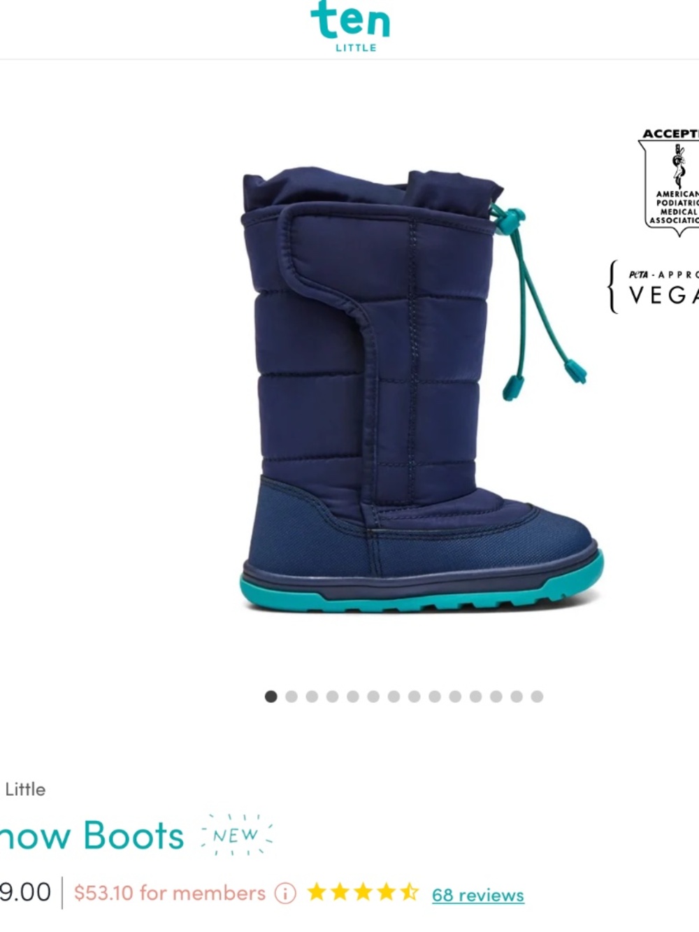 Ten Little Toddler Snow Boots
